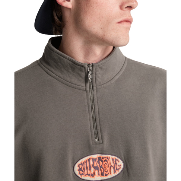 2026 Billabong Mens Core Lord Half Zip Sweatshirt EBYFT00164 - Pewter